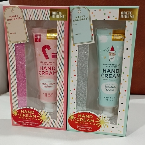 Arete Athene Other - Festive Hand Cream Duo - Pink & Blue